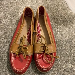 Women’s Red Sperry Size 8